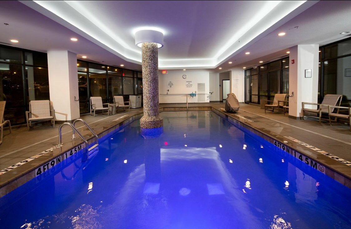 Beat the Oklahoma heat this summer by taking a deep in our indoor pool! #bricktownsummer #summerdays