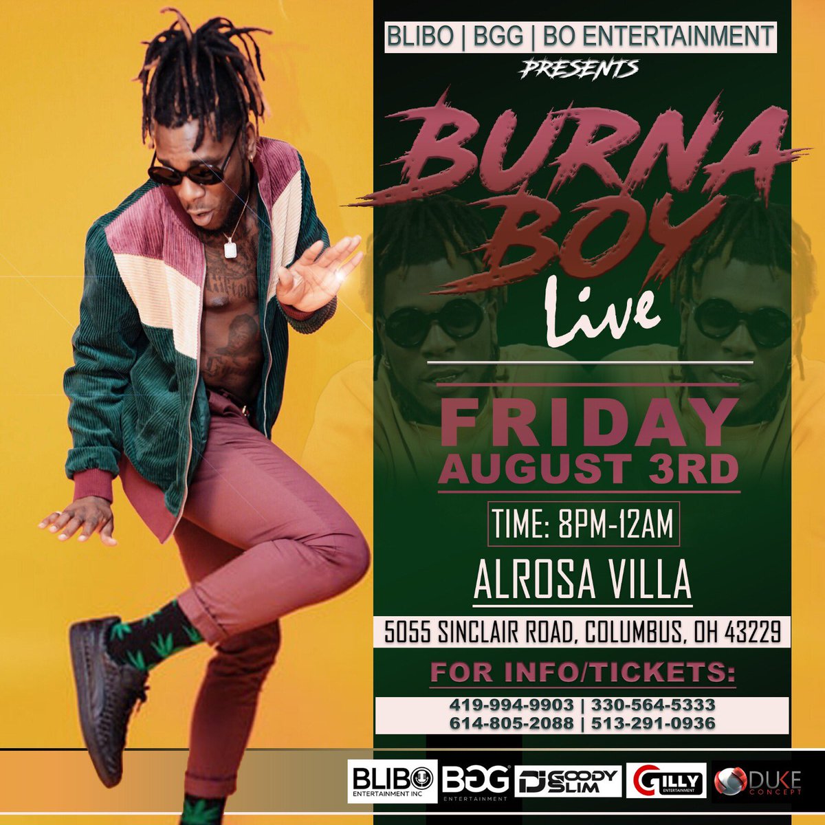 BigBo718's tweet image. If You Are In The Midwest #Aug3rd Make Sure Your In Columbus For @burnaboy. Going to be crazy. Hmu for tickets
