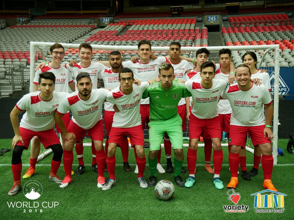 SoccerXdotcom's tweet image. Our SoccerX team representing Poland at the @KickOffCanada tournament at BC Place.  The money raised at this event we to Variety - The Children's Charity and Room To Read.  Great job guys