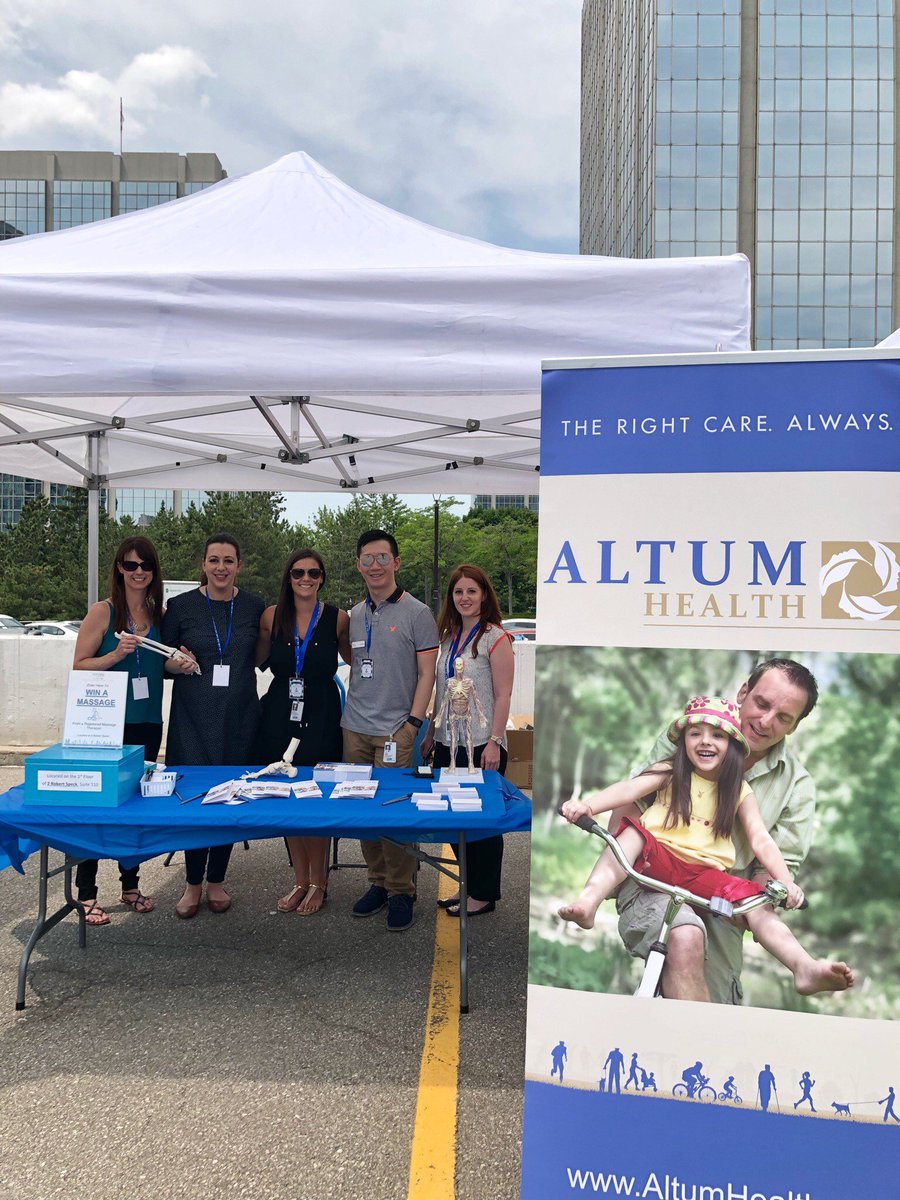 AltumHealth's tweet photo. Our @AltumHealth Mississauga clinic was enjoying the sun at the annual @Colliers building BBQ last week! Thank you to everyone who stopped by!! #AltumHealth https://t.co/m4yl2WXPAE