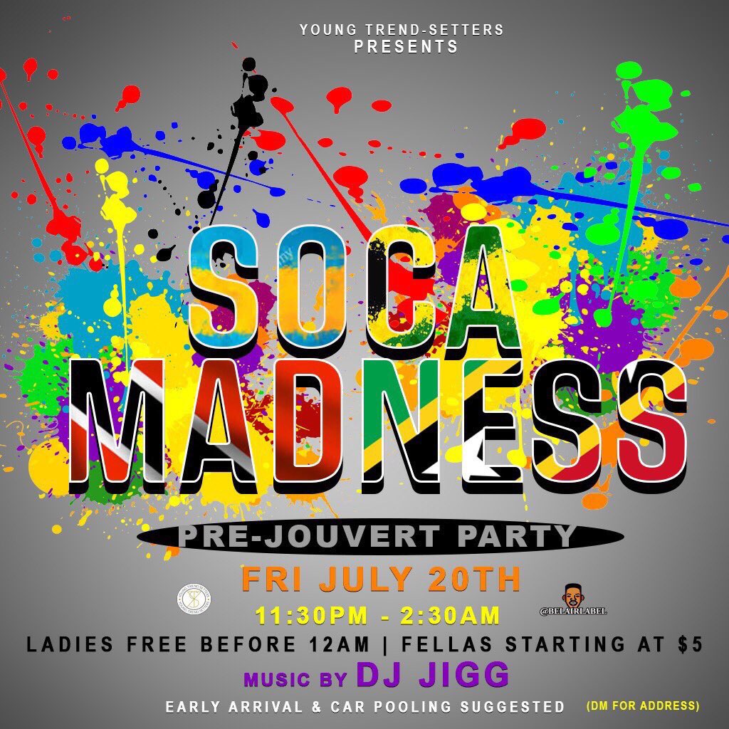 DJigg_'s tweet photo. #SocaMadness This Friday !!! https://t.co/6mlcTTIzDY