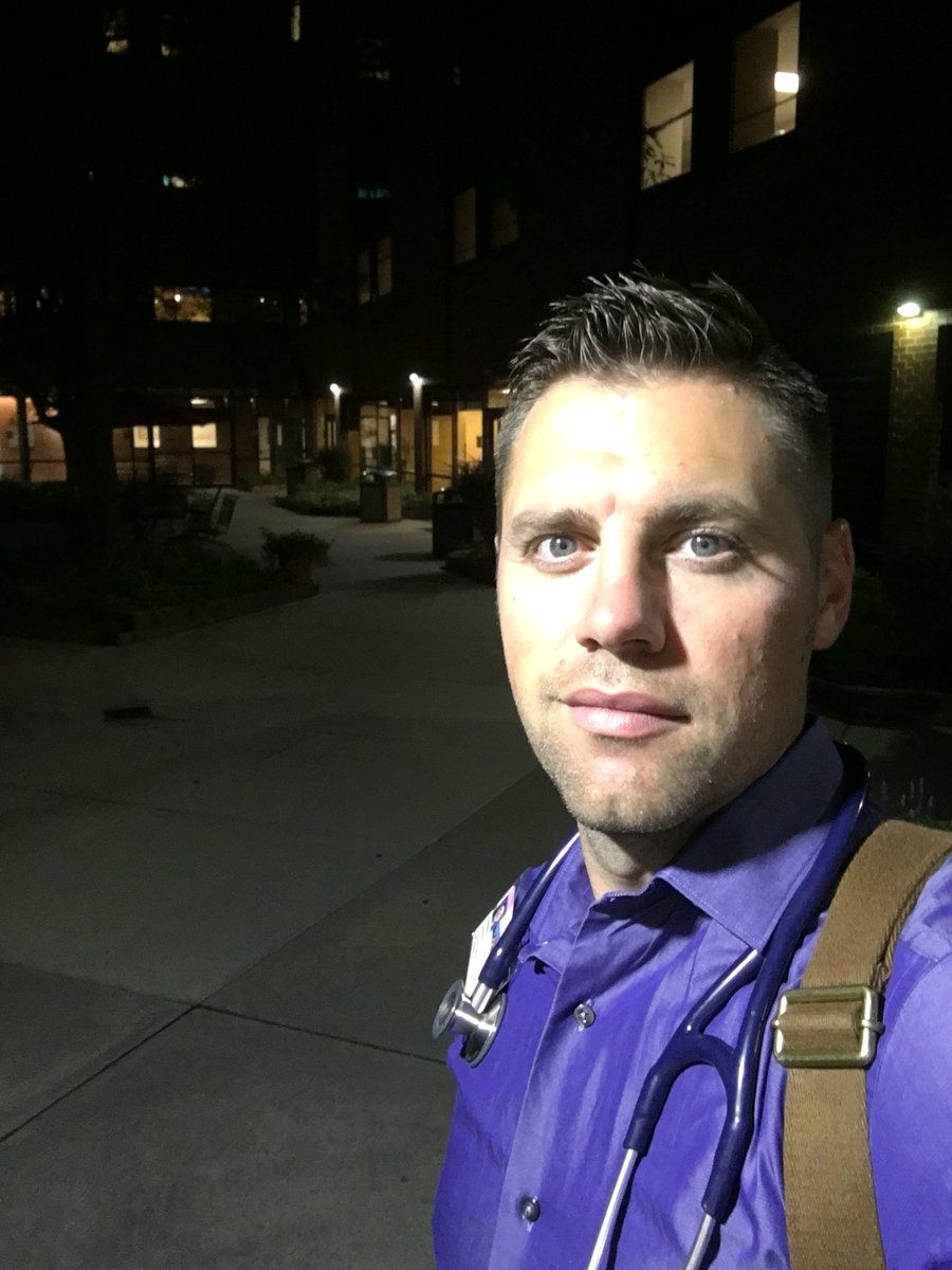 RefinedMedicine's tweet photo. 5 am hospital selfie before my first shift. Wish me (and my patients) luck. #PatientsFirst https://t.co/emXWkSX8S4