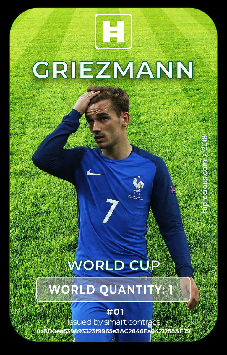 hipreciouscom's tweet photo. ππ«π· #FRA #WorldChampions2018 βοΈβοΈ #HiPrecious celebrates with two truly #NFT for free: #Mbappe + #Griezmann https://t.co/0MdxK1NM1J