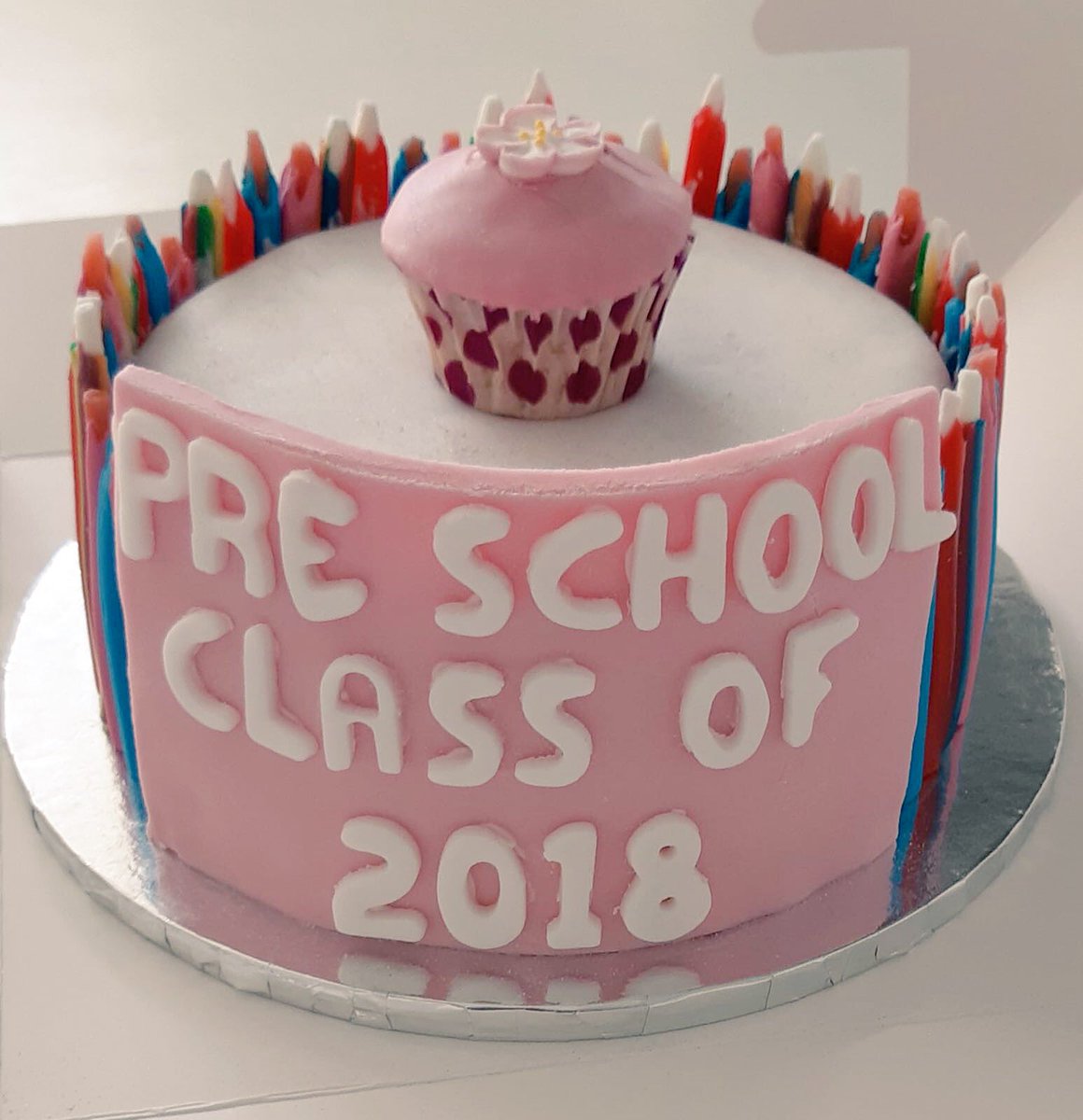 Laura_J4yne's tweet photo. A Lovely Cake One Of The Mums Brought In For Us Staff Today 😍 #PreSchool #Teacher #Emotional #SayingGoodbyes https://t.co/l7SbJC9OSL