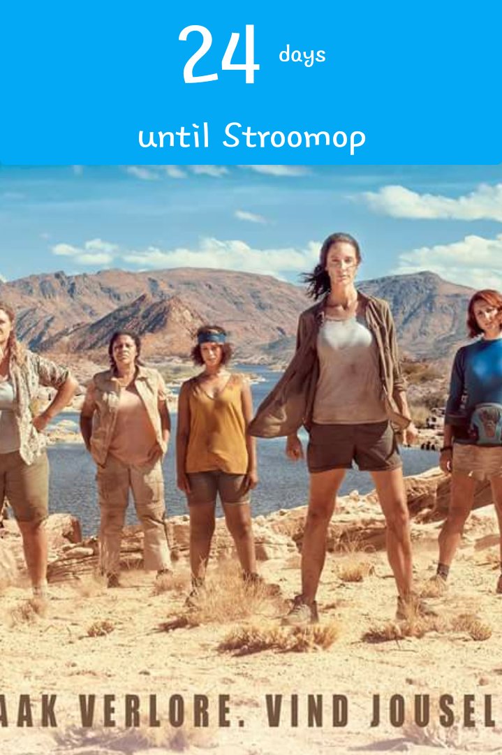 callacoetzer's tweet photo. @stroomopfilm amper amper.#countdown #RaakVerloreVindJouself #9Aug2018 https://t.co/mtQt4gVhZR