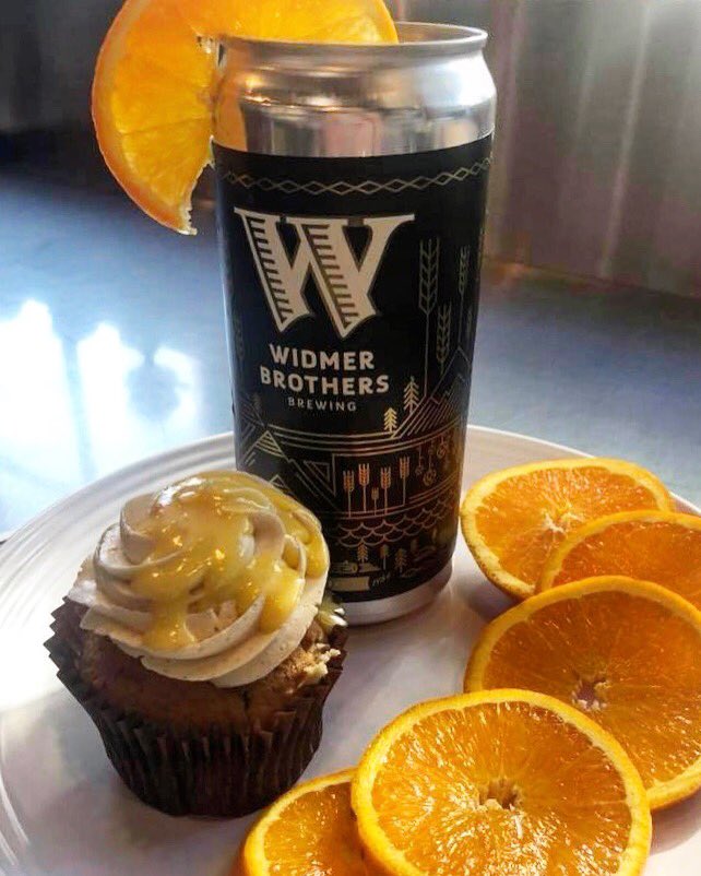 New Beer Cupcake Alert!
Introducing the Widmer Orange Creamsicle Cupcake, an orange cake featuring the <a href="/WidmerBrothers/">Widmer Brothers</a> Orange Creamsicle IPA, filled with vanilla bean pastry cream and topped with vanilla bean butter cream frosting and house-made orange curd! One week only!