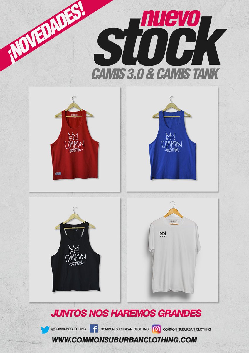 COMMONSCLOTHING's tweet image. [NUEVO STOCK] Familia tenemos el gusto de presentar nuevos colores y nuevos diseños para camisetas! Venimos más frescos que el camión de los helados. Ficha la movida en commonsuburbanclothing.com #common #Verano2018