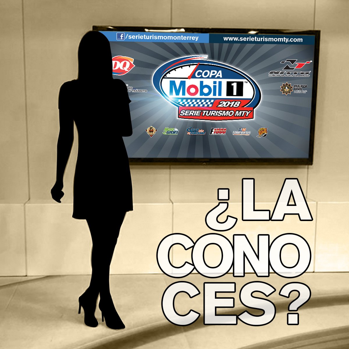 Serie Turismo Mty (@serieturismomty) on Twitter photo Descubre quien será la nueva conductora en nuestras redes sociales de la Copa Mobil 1, espérala.
<a href="/Mobil1/">Mobil 1</a>
<a href="/DairyQueen/">Dairy Queen</a>
<a href="/CarOneGroup/">CarOneGroup</a>
#CopaMobil1 #SerieTurismoMonterrey #DQMonterrey #Mobil1 #Avantellantas #autodromomonterrey Descubre quien será la nueva conductora en nuestras redes sociales de la Copa Mobil 1, espérala.
<a href="/Mobil1/">Mobil 1</a>
<a href="/DairyQueen/">Dairy Queen</a>
<a href="/CarOneGroup/">CarOneGroup</a>
#CopaMobil1 #SerieTurismoMonterrey #DQMonterrey #Mobil1 #Avantellantas #autodromomonterrey
