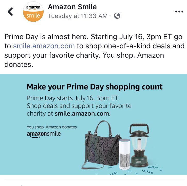 You can pay it forward &amp; support us while shopping during Prime Day! Visit smile.amazon.com &amp; set your charity to Jon Bon Jovi Soul Foundation. <a href="/amazon/">Amazon</a> will donate .5% from every eligible purchase. Thank you for your continued support &amp; Happy Prime Day! #PrimeDay