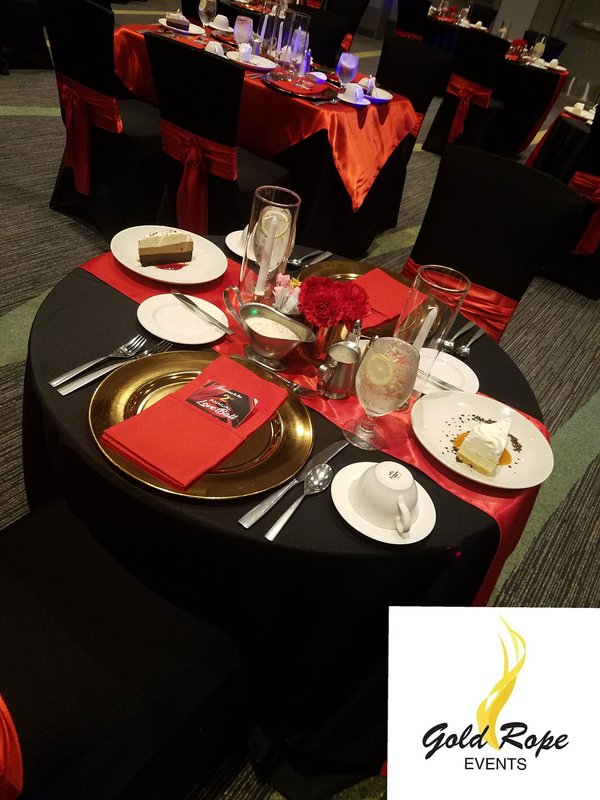 A simple &amp; classy dining table designed by Gold Rope Events. Another example of a beautiful set-up using glass hurricanes. ✨

Thank you, Kammi, for your stunning WeddingWire review.
goo.gl/Loz5YM

#goldropeevents #weddingcenterpiece #weddingdecor #weddinginspiration