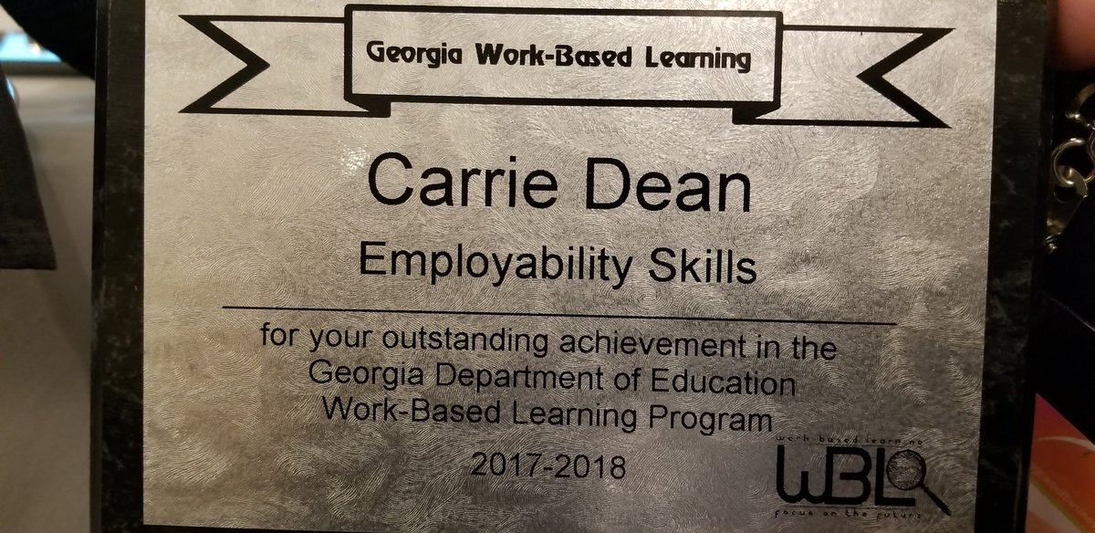 TheoSmithJrEdD's tweet photo. Dr. Dwionne Freeman, APS CTAE WBL Coordinator, and Ms. Carrie Dean, Washington High's WBL Coordinator, are both being honored at the Georgia Association for Career and Technical Education in Athens. @APSCTAE @dan_a_sims @Atldepsupt @BTWFBLA https://t.co/AfDXHBC6s9