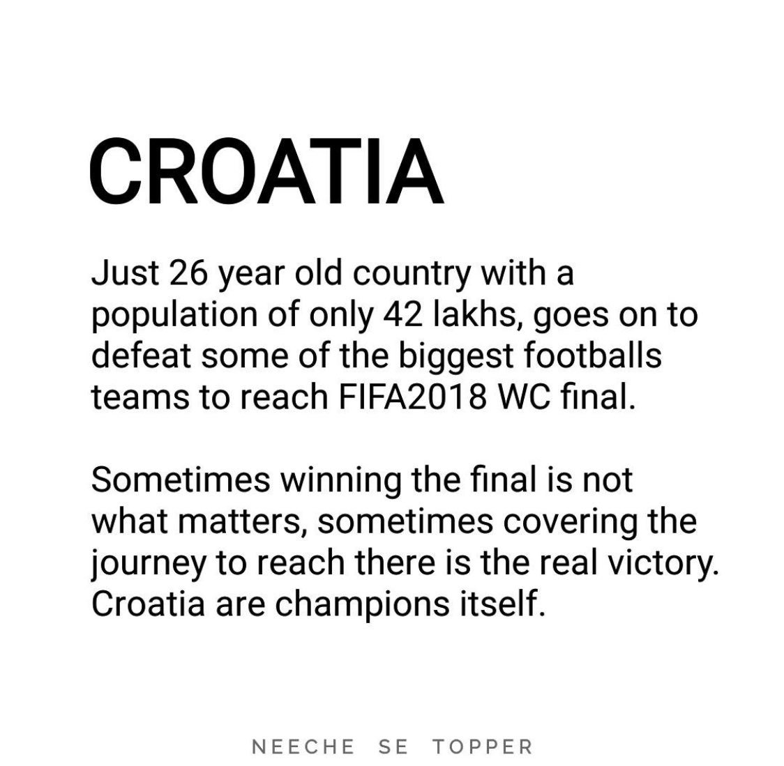 France won the cup, Croatia Won hearts. #FIFAWC2018Final