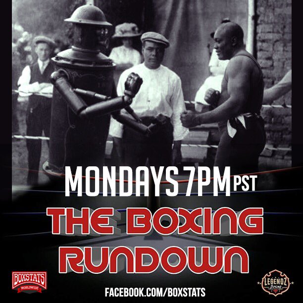 BoxingROKus's tweet photo. Tonight on #TheBoxingRundownShow we do a breakdown of the weekends fight. Also our opinions on the outcomes & a look at the following weekend fights. We go live on #BoxStats & #TheBoxingRundown Facebook Pages. We go live at 7pm PST-10pm EST. Have your comments & questions ready https://t.co/2pYc9qp8Iy