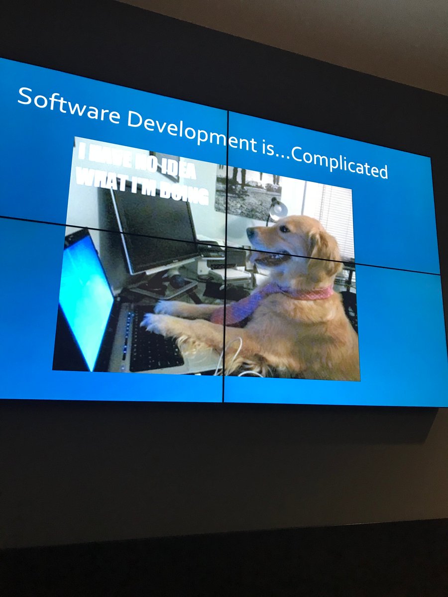hpdevelopers's tweet image. Enjoying the #techtalk by @jasonmassey_ of @github at our @hp Software++ Summit. "Software Development is...complicated!"