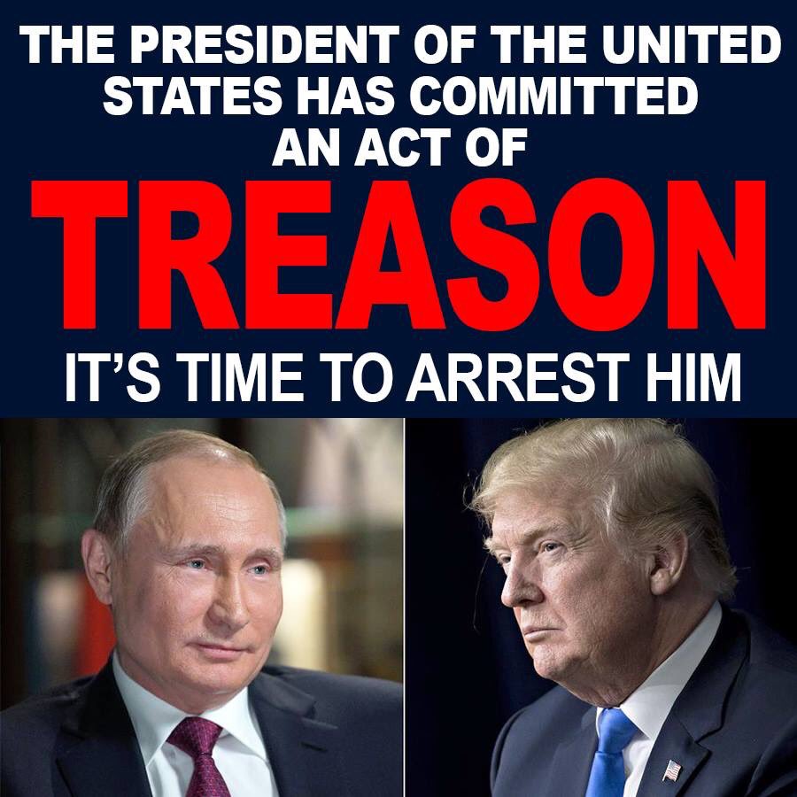 Trump has crossed many lines, but what he did today unfathomable.

It's time for us to unite and start a massive campaign against Trump and accuse him of treason... if not now when?

#TreasonSummit
#Treason
#ImpeachTrump
#TreasonousTrump