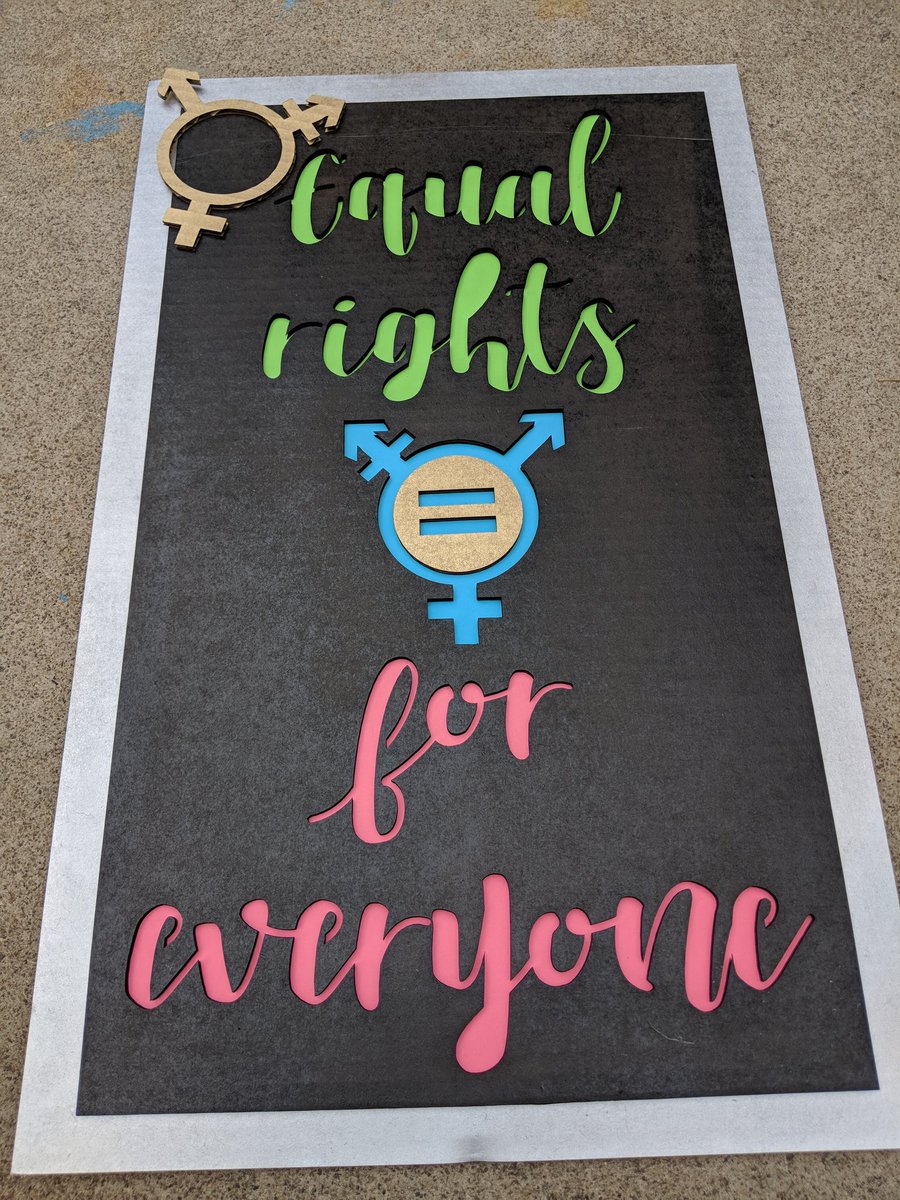 makingSTEM's tweet image. Signs for Pride made using laser cutter #pride #equalrights #maker #laser #stem