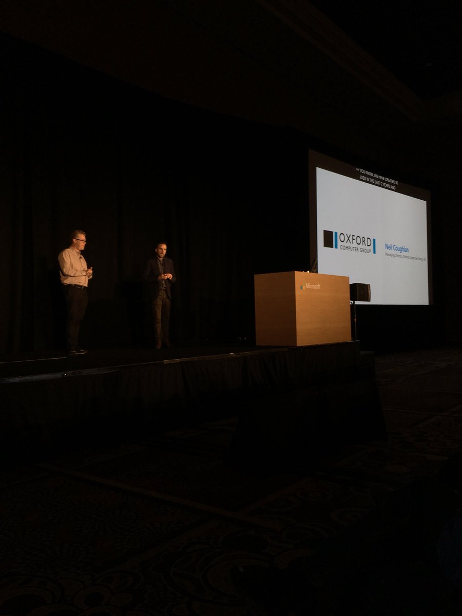 Al_Rees's tweet photo. Our very own Neil Coughlan @OCGUKOfficial sharing his experience of building a successful identity and security business at #MSInspire https://t.co/kkLc9SKdfk