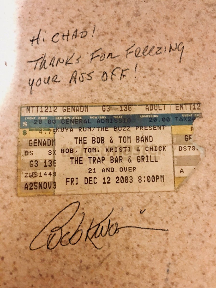 bobkevoian's tweet photo. @Shyster78 @bobandtom @chickmcgee1 @Kristileenews @BobsFunGirl Chad,
That was a long time ago, thanks for coming to the show. https://t.co/ZEfVUdaSn7