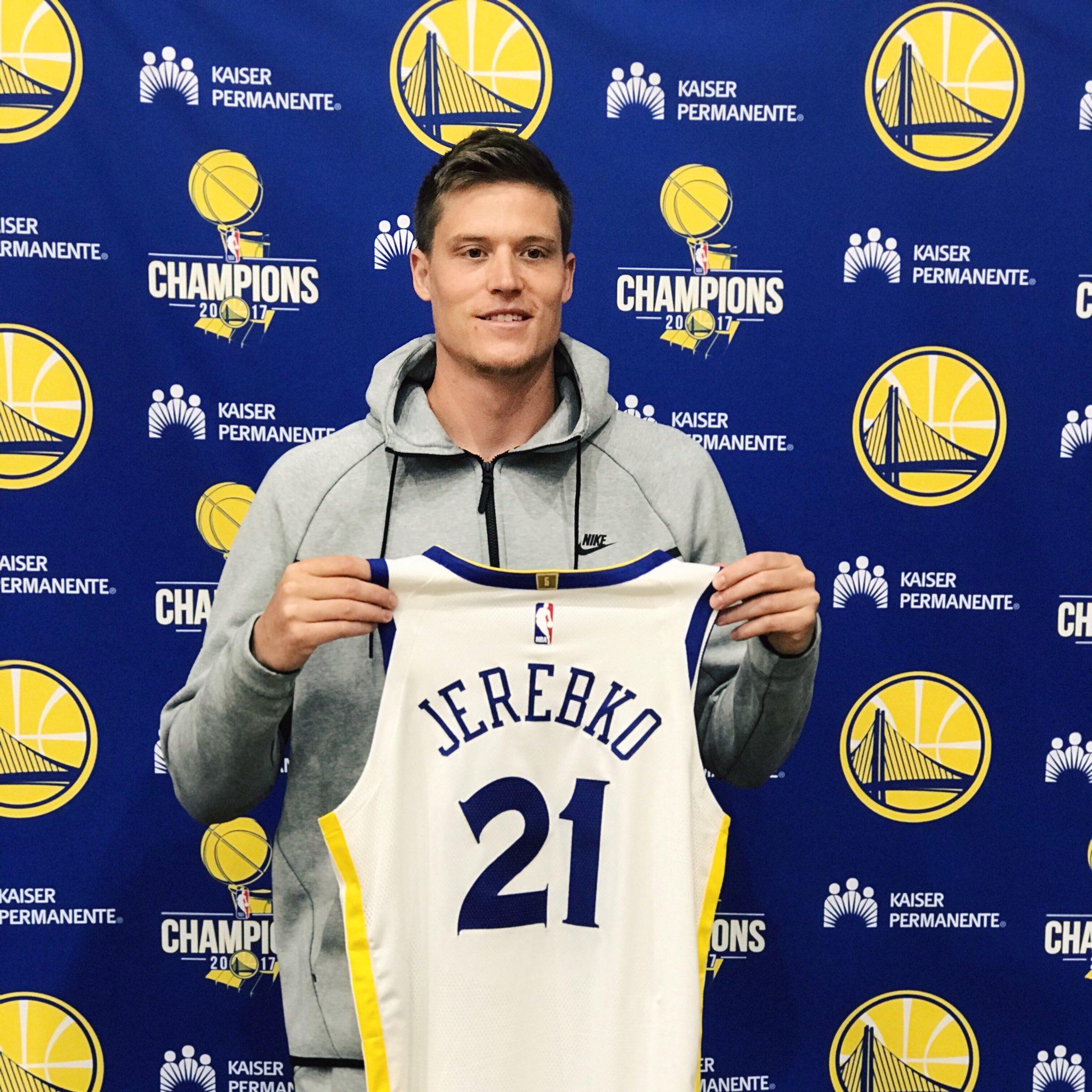 Jerebko warriors jersey 2025