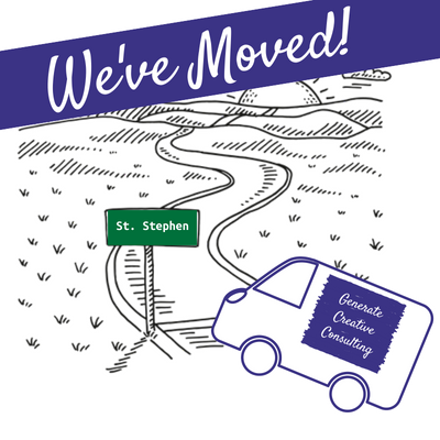 We've moved! We're excited to share that we will now be working out of St. Stephen, New Brunswick! generatecreativeconsulting.com/wehavemoved/