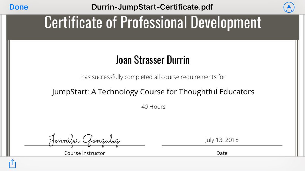 DurrinJoan's tweet photo. Great opportunity to expanded my craft and reflect on practices in the classroom with new and familiar tech tools thank you @cultofpedagogy for challenging me. @RascalPride #RowlandStrong https://t.co/nKyjeGYZbk