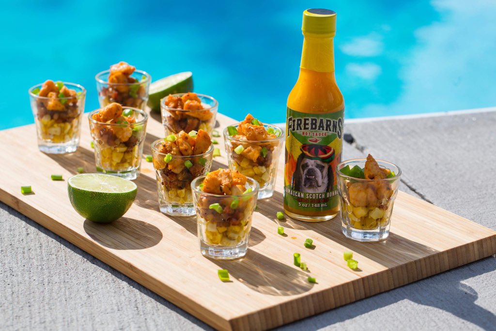 Cajun Gator 🐊, Jack Daniel’s Bacon dice 🐷 &amp; Scotch Bonnet Butter Corn 🌽🔥.

#gator #bacon #fire #hotsauce #foodie #montreal #spucy #quebec #food #foodporn #spicyfood #yum #nom #hungry #foodlovers  #foodofinstagram #spices #dinner #foodies #foodlove  #firebarnstabouffe