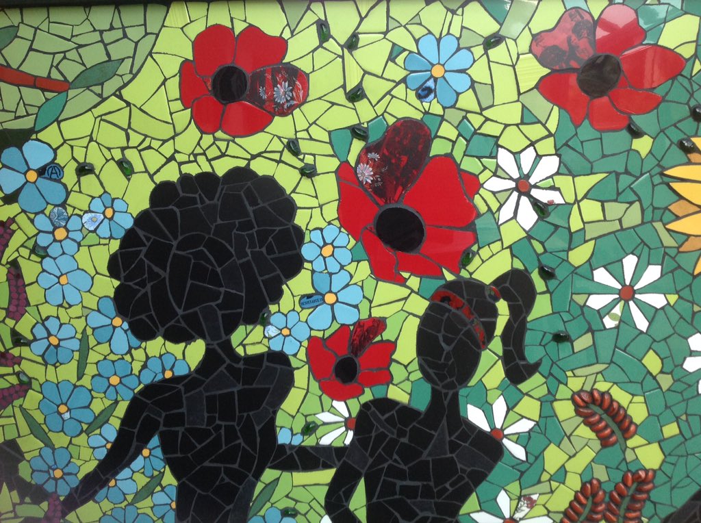 DaveBlacklist's tweet photo. 'If I can't dance' is the title of our new mural 

Huge thank you to @carriereichardt @wonnish for their encouragement, advice &amp; iconic tiles 

#ifIcantdance #mosaic https://t.co/PPoEMDonYs