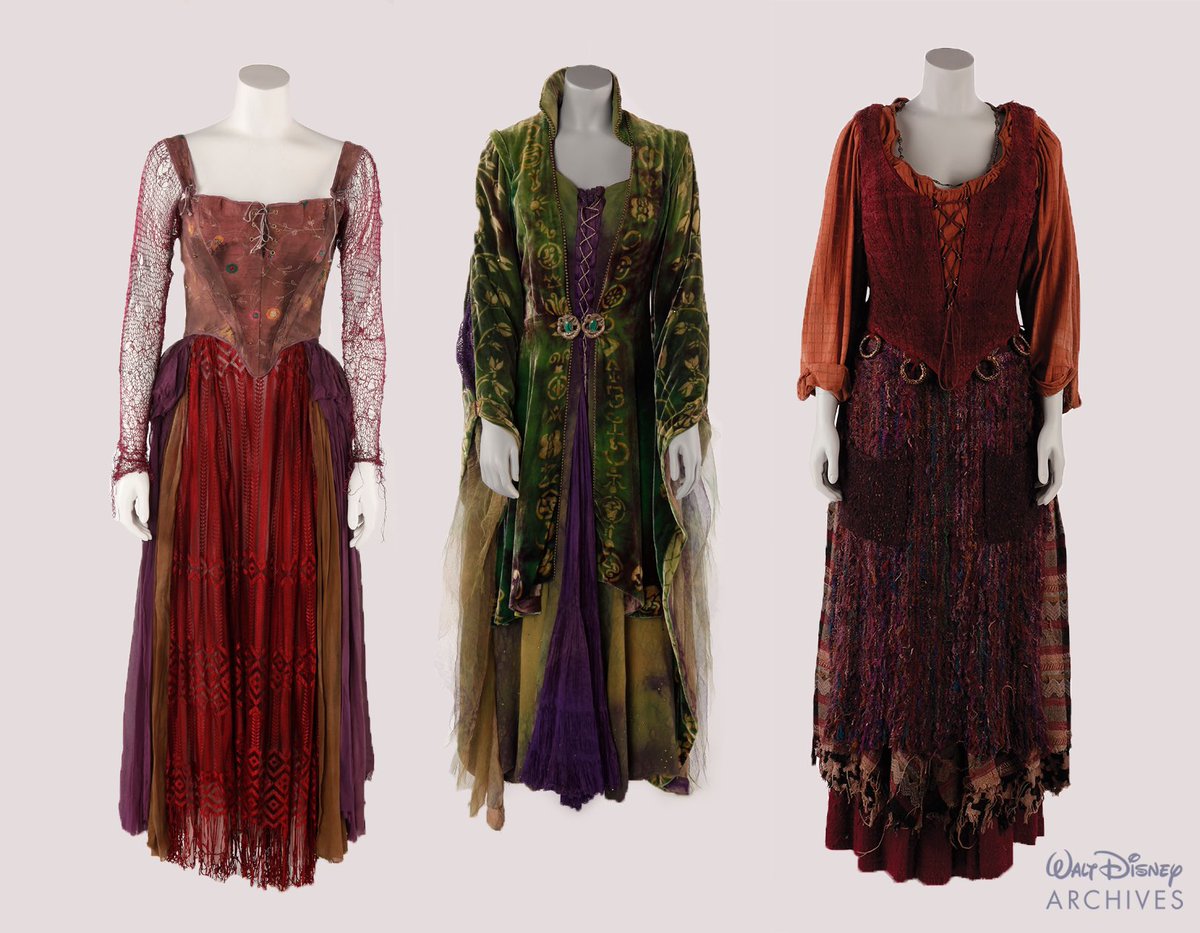 TWDCArchives's tweet photo. Today marks the 25th anniversary of the release of that perennial Halloween favorite, "Hocus Pocus." The Walt Disney Archives has preserved several costumes and props from the film, including the Sanderson sisters' dresses, cauldron, and the statue of Winifred. #HocusPocus https://t.co/y59s96Blbw