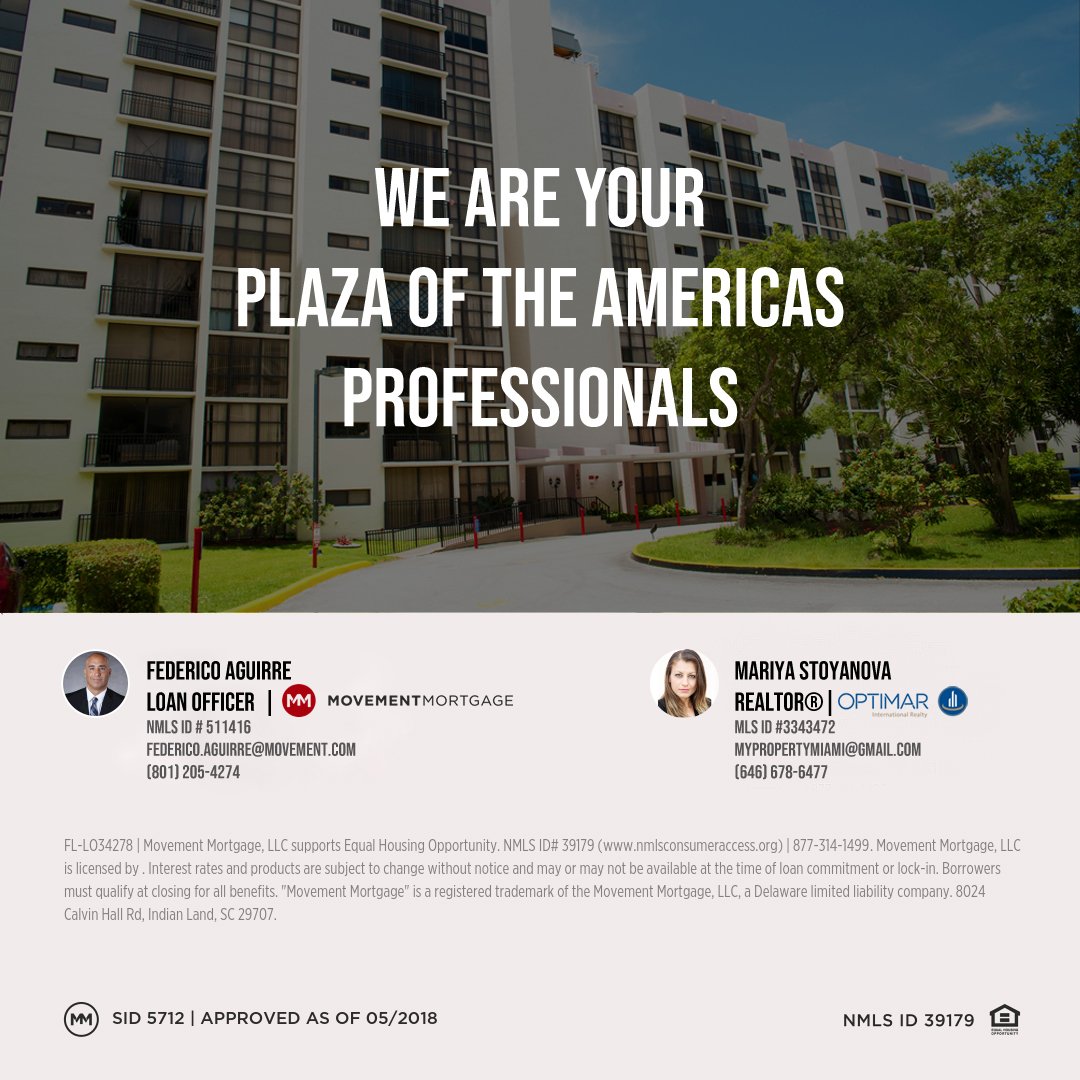 MariyaRealtor's tweet photo. We are proud to announce being the first ones to close on a sale in Plaza of the Americas, Bldg 1 with Conventional loan in the last 2 years.

7-14 days closing 
and 
up to 97% financing for first-time home buyers!!! https://t.co/WWX0Mx3iax