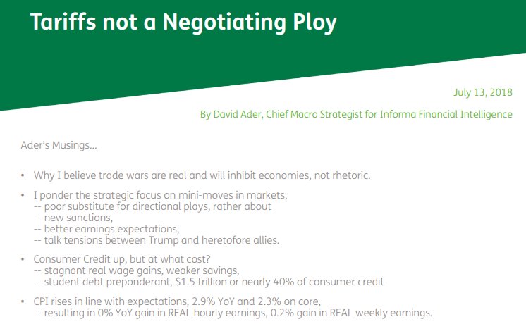 IFI_Financial's tweet photo. This week, #DavidAder ponders #TradeWars, mini-moves in the #Markets, #Consumer #Credit and #CPI in the latest #AdersMusings. Be sure to read the full report, available at the following link: https://t.co/xzZQcaQCAa https://t.co/Fx8DMvIJon