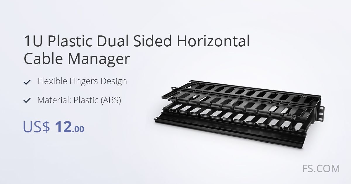 This horizontal cable manager is constructed from plastic with removable plastic cover on both sides. Both sides accept the design of finger duct to allow ease of routing cables, and can make it easier to identify the cables. goo.gl/YfUDSd