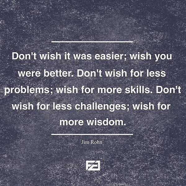 FulcrumGrp's tweet photo. Don’t wish it was easier; wish you were better. Don’t wish for less problems; wish for more skills. Don’t wish for less challenges; wish for more wisdom. #JimRohn #motivationalmonday #promotionalitems #promotionalproducts #imprinted #corporategifts #trad… https://t.co/0RoseF2wyj https://t.co/LgB8STd4gu
