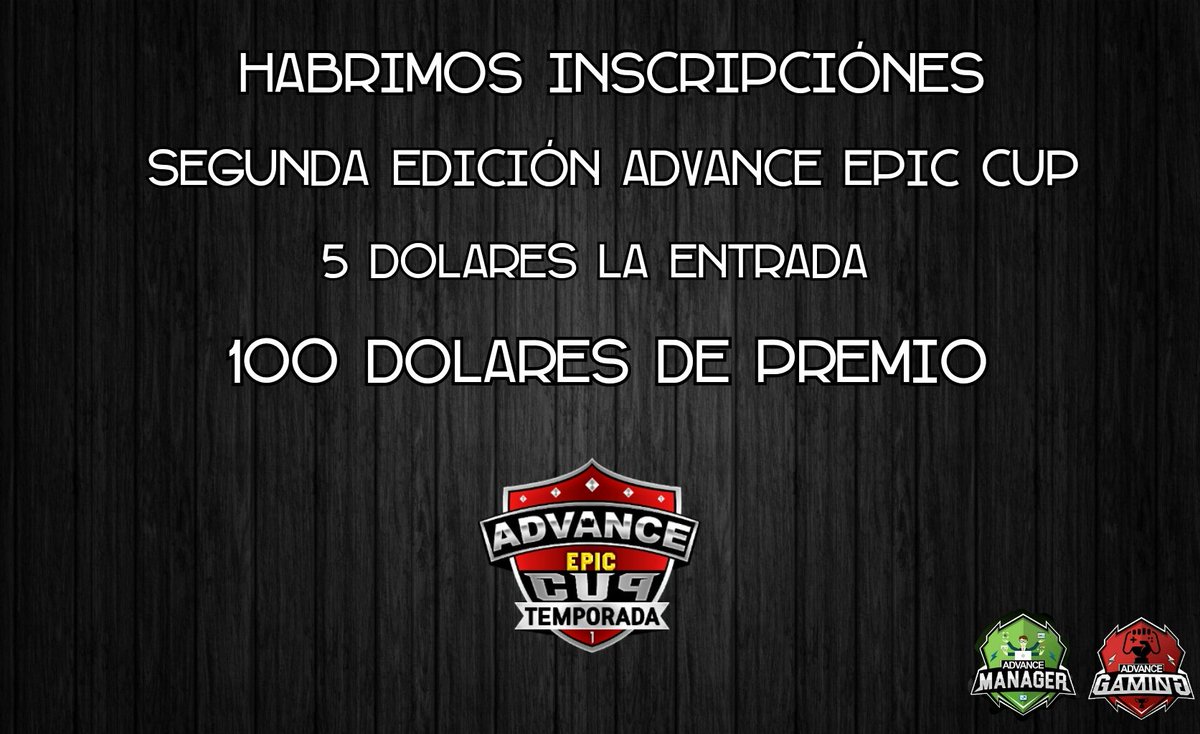 Bueno chicos y habrimos la 2 edicion de la Advance Epic Cup Vamos cpn toda  ❤