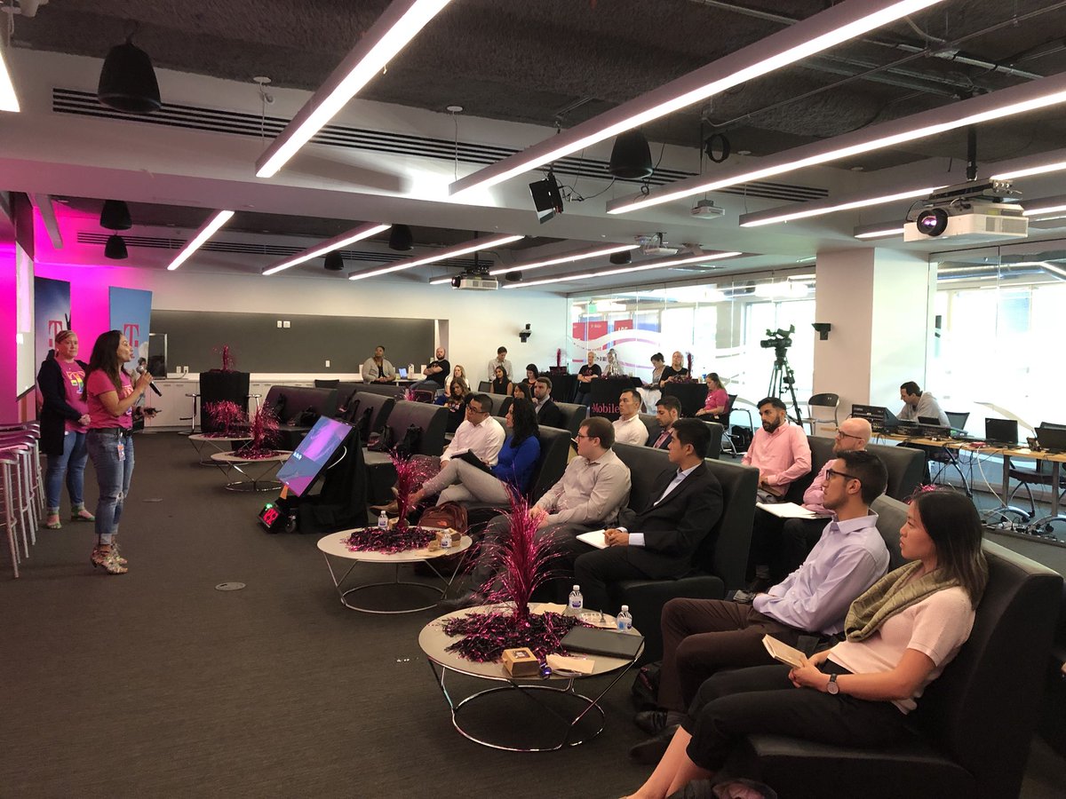 Dotcy3's tweet photo. Big day at @tmobilecareers today! @Leestev @kkiesz speaking about #D&I with our friends from @ReachingOutMBA about #changingwirelessforgood! #BeMagenta @DJtheHRLady @HolliMartinez1 @SeattleBritt https://t.co/kOLvbZpqYS