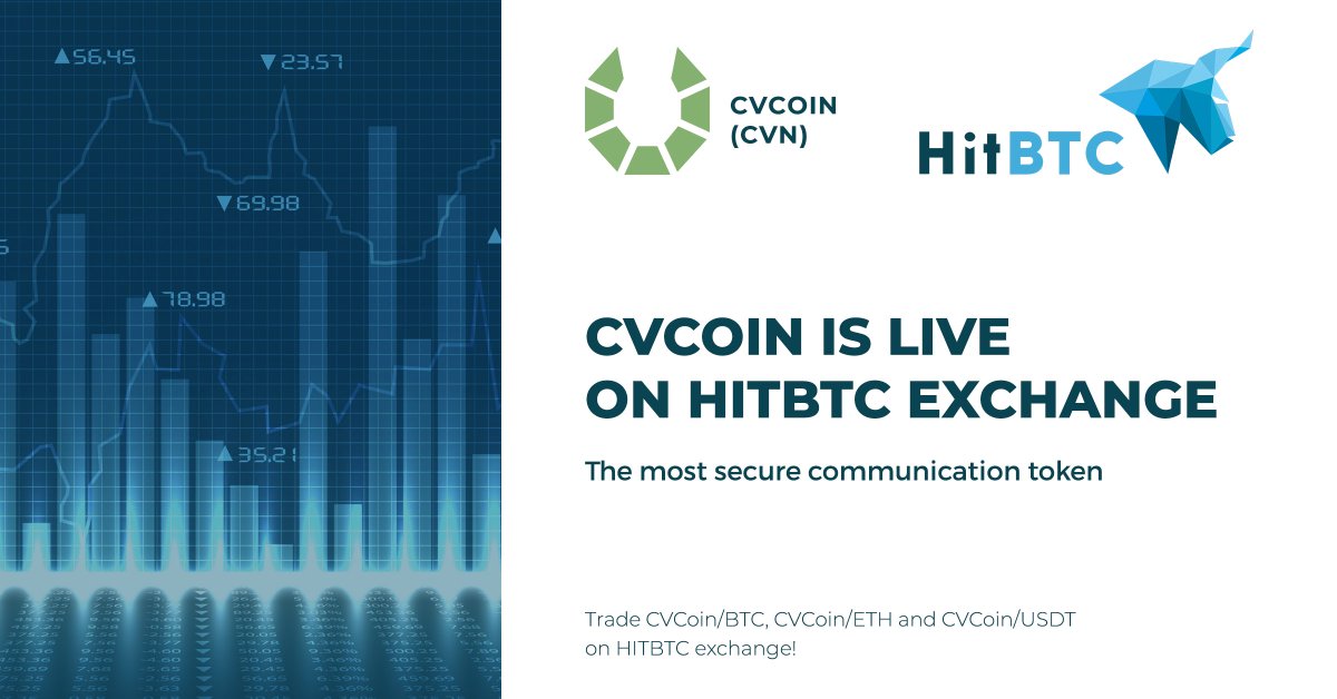 CvnxGov's tweet image. CVCOIN(CVN) IS LIVE ON HITBTC EXCHANGE!
Hello All
We happy to confirm that CVCOIN(CVN) has been launched on HitBTC exchange.
The ticker: CVCOIN 
Trading pairs: CVCOIN/BTC, CVCOIN/USDT, CVCOIN/ETH are available
Learn more: medium.com/@crypviser/cvc…
#cvcoin #crypviser #hitbtc