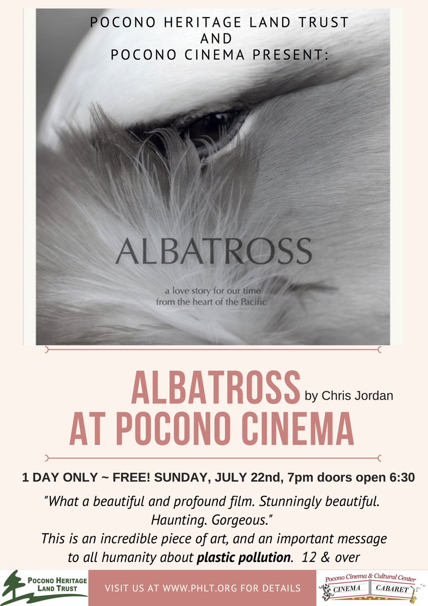 Could you please share this to your followers <a href="/DHConservancy/">Delaware Highlands Conservancy</a> ~ thanks for your commitment to reducing #PlasticPollution &amp; #LItter ~ Free movie next Sunday, July 22 at 7pm at the @pocotheater ~ Lets FILL the theater in Stroudsburg, PA &amp; stop Plastic Pollution in our waterways!