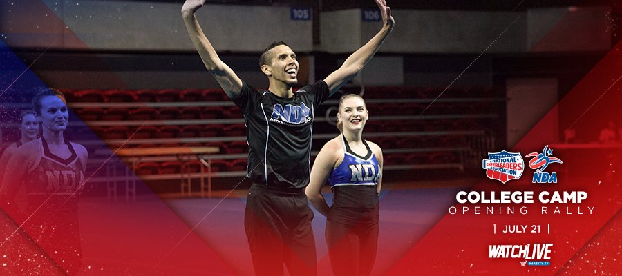 It's the live stream you've been waiting for... NCA &amp; NDA College Camp Opening Rally will be LIVE on Varsity TV this Saturday! Click the link in our bio to catch all the action happening at SMU.