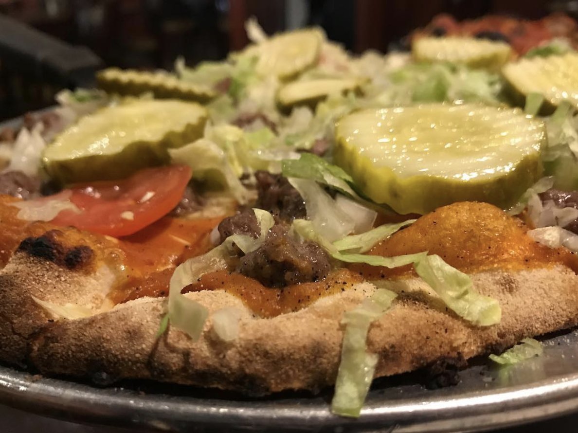 AngelosCoalFire's tweet photo. Have you tried our Big Mac pizza?
Looking for something different to do this week? Try this pizza during our live music or trivia events happening all week long. 

https://t.co/JJn2uX9RrQ

#pizza #bigmacpizza #livemusic #trivia @qnzy #quincy #kingston #Boston https://t.co/JOfrzOAeS9