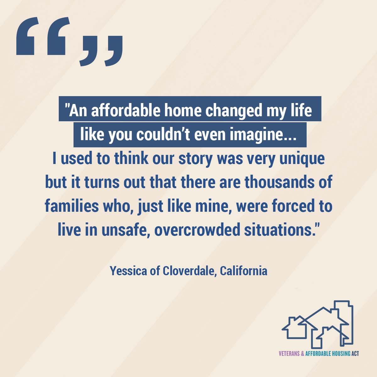 CAYesOnProp1's tweet image. Having an affordable home changed Yessica’s life. Stories like Yessica's drive home just how important it is that we pass California’s Veterans &amp;amp; Affordable Housing Act (#Prop1) this November -- and fight back against the housing crisis. bit.ly/VetsAffordable…