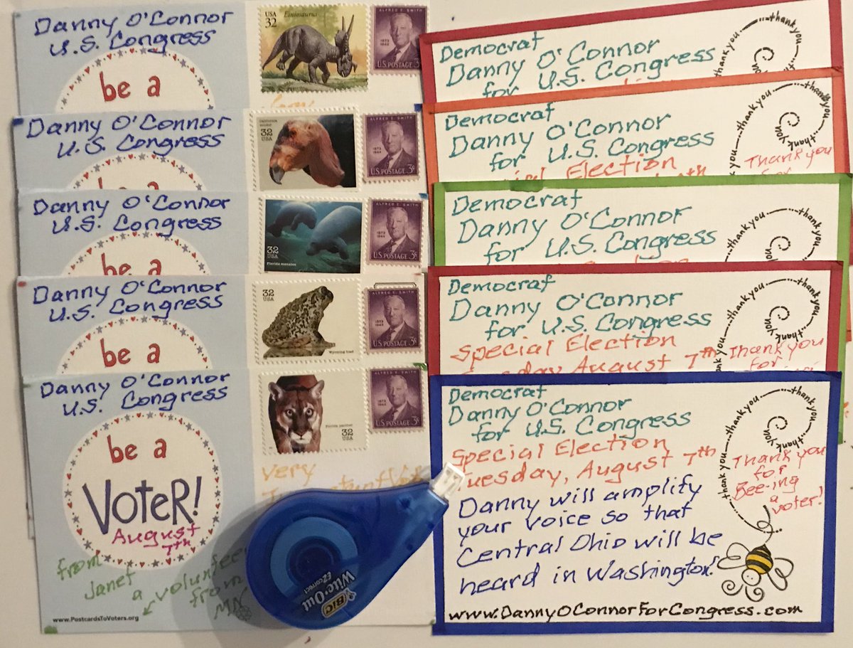 stitchingart's tweet photo. The manatee stamp is my favorite so far. Love the vintage stamps! This makes 100 postcards for Danny O’Connor now. Help us write! #PostCardsToVoters #DannyOConnorForCongress #beavoter #vintagestamps https://t.co/4WFgTCXddo