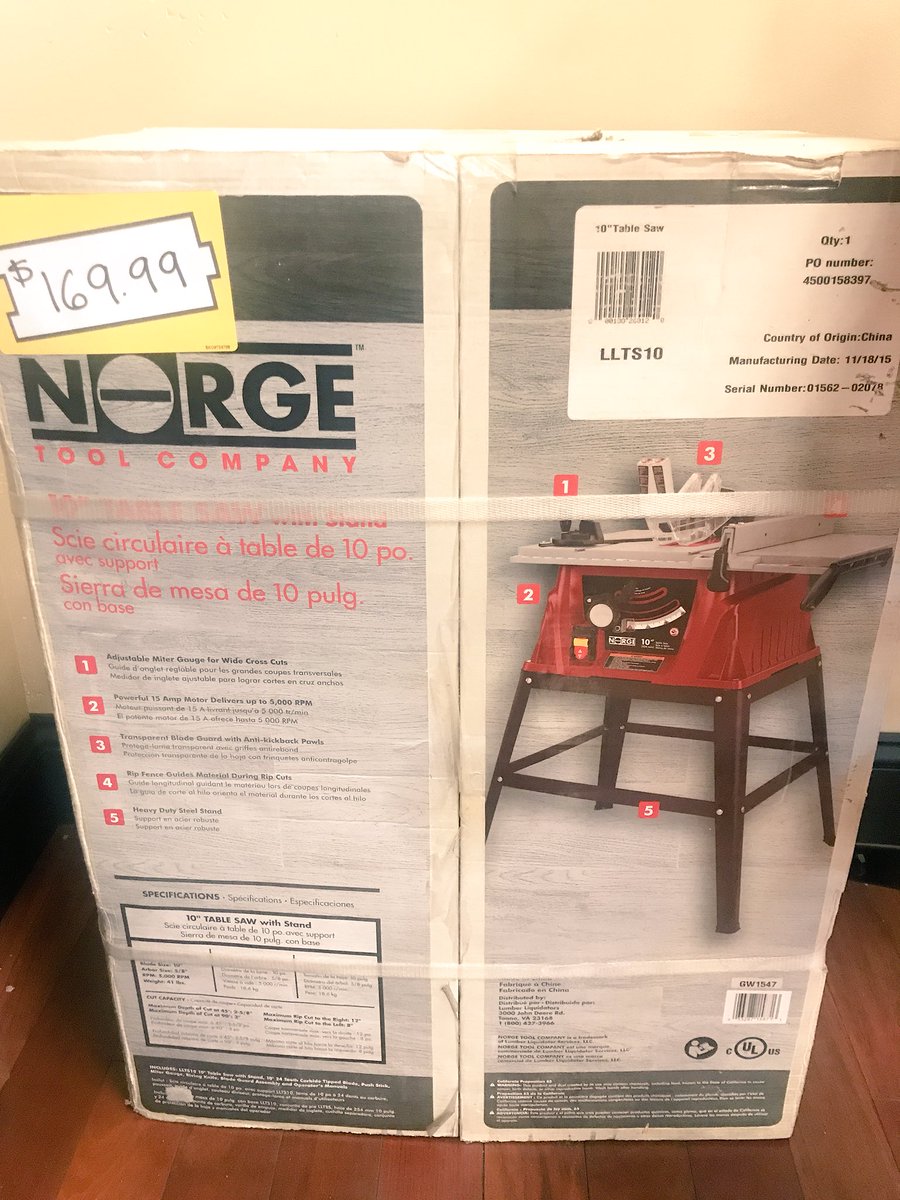LL_Chandler's tweet image. We have three Norge 10" table saws left in stock, now priced at $120.00 get yours today before they're gone! 

🏢2460 E. Germann Rd. Ste8 Chandler, Arizona 85286

📞623.321.3590 

#Sale #Tablesaw #PowerTools #Arizona #Chandler