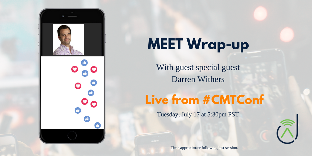 jccarcamo's tweet photo. We're so excited about the new MEET Workshop at #CMTConf. Join @darrenwithers tomorrow with a wrap up of the day. https://t.co/EMNJHJwqmY https://t.co/oRvYVTfaj6