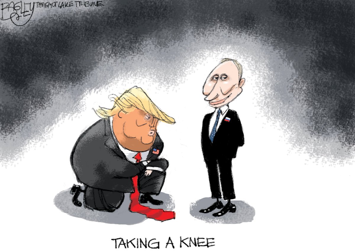Patbagley's tweet image. Trump Takes a Knee