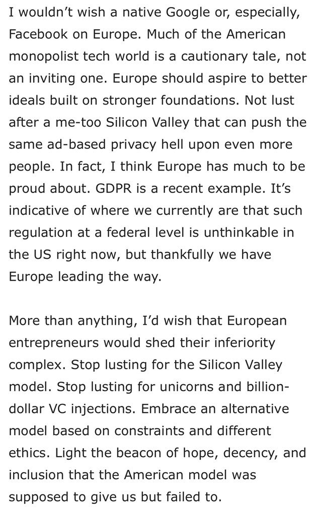 dhh's tweet image. I spoke with EU-Startups about the differences across the Atlantic, the European inferiority complex on startups, and lots more. eu-startups.com/2018/07/id-wis…