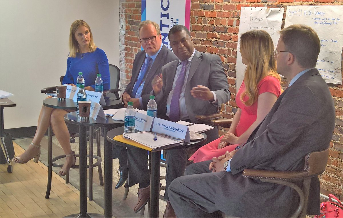 Next #TransatlanticLab session: Transatlantic Trade discussion w/ <a href="/hansvanbaalen/">Hans van Baalen</a>, <a href="/spencerboyer/">Spencer P. Boyer</a>, @torikwhiting, Christian Burgsmüller &amp; Marie Kasperek