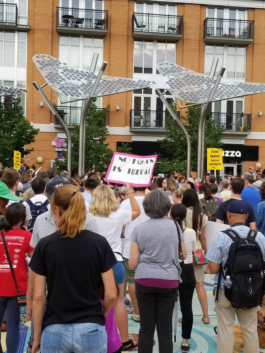 Joining protests in the midst of DC, Columbia Heights to say #ICEOutofDC #FueraICE #KeepFamiliesTogether