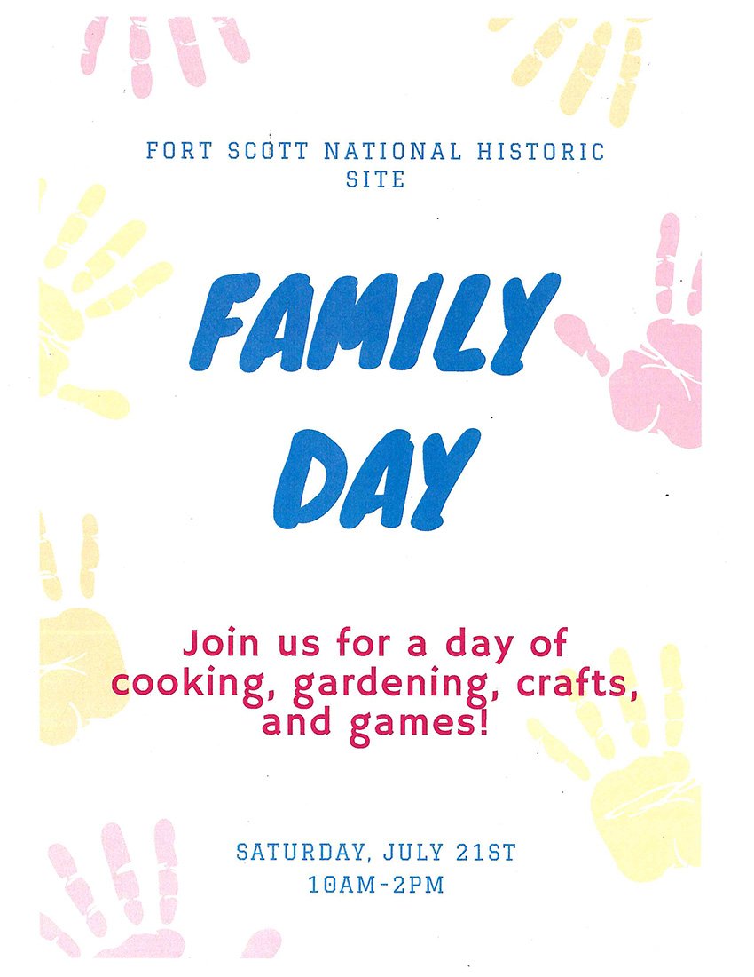 VisitFtScottKS's tweet photo. It's FAMILY DAY this Saturday @ Fort Scott National Historic Site. A day of cooking, gardening, crafts, and games! https://t.co/BH1L6iUf6q #fortscott #ftscott #fsnhs #lifeinthefort #whynotfortscott #dollythetrolley #family #activities #nationalparkservice https://t.co/7xcGd3Ee57
