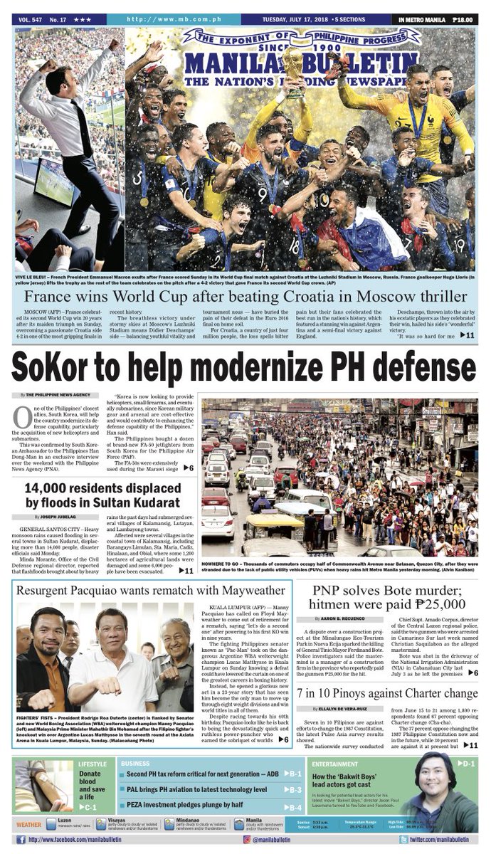 Manila Bulletin News Manila Bulletin Headline For Today 07 17 18 T Co Ew1shmtwrn Grab Your Copy At Your Favorite Newsstand Today Or Read It All On Our Website At T Co Lkghozbdn5 You Can Also Manila Bulletin News Manila Bulletin Headline For Today 07 17 18 T Co Ew1shmtwrn Grab Your Copy At Your Favorite Newsstand Today Or Read It All On Our Website At T Co Lkghozbdn5 You Can Also