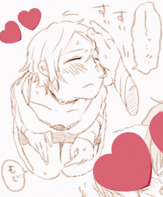 太の股の間に座りながら、撫でてもらいたくて頭を擦り付けるにょたちゅやちゃん?あーふかす先生本当に天才? 