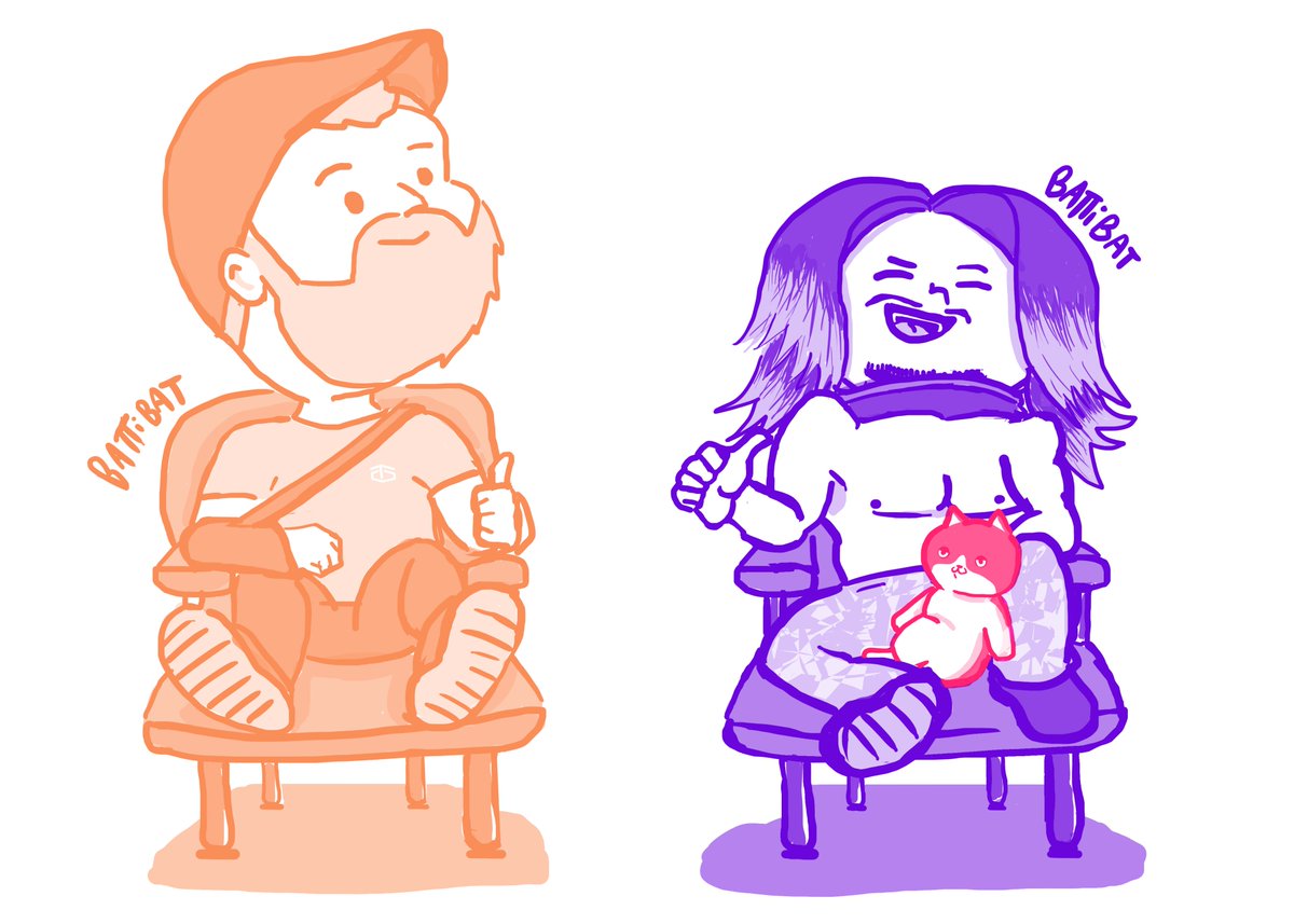 BattiBat's tweet photo. Sami and Hiromu and Daryl for @valcano ! She suspects they would be wonderful friends. 

Thank you for not only donating to #SamiRelief at https://t.co/bbFmUiM09f  BUT ALSO commissioning a second character! I hope they bring you joy ❤️

#SamiZayn #Hiromu #WWEFanart #NJPWFanart https://t.co/u05L7iv3TS